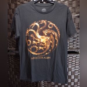 Game Of Thrones House Of The Dragons Black Graphic T Shirt Mens M